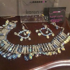 Swarski crystal Chocker and earings worn once